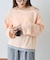【接触冷感/ドット柄あり】フェイクレイヤードシアースラブ刺繍オーバーTee