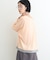 【接触冷感/ドット柄あり】フェイクレイヤードシアースラブ刺繍オーバーTee