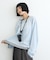 【接触冷感/ドット柄あり】フェイクレイヤードシアースラブ刺繍オーバーTee