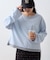【接触冷感/ドット柄あり】フェイクレイヤードシアースラブ刺繍オーバーTee