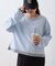 【接触冷感/ドット柄あり】フェイクレイヤードシアースラブ刺繍オーバーTee