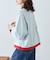 【接触冷感/ドット柄あり】フェイクレイヤードシアースラブ刺繍オーバーTee
