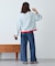 【接触冷感/ドット柄あり】フェイクレイヤードシアースラブ刺繍オーバーTee
