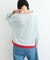 【接触冷感/ドット柄あり】フェイクレイヤードシアースラブ刺繍オーバーTee