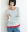 【接触冷感/ドット柄あり】フェイクレイヤードシアースラブ刺繍オーバーTee