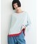 【接触冷感/ドット柄あり】フェイクレイヤードシアースラブ刺繍オーバーTee