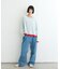 【接触冷感/ドット柄あり】フェイクレイヤードシアースラブ刺繍オーバーTee
