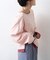 【接触冷感/ドット柄あり】フェイクレイヤードシアースラブ刺繍オーバーTee