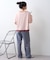 【接触冷感/ドット柄あり】フェイクレイヤードシアースラブ刺繍オーバーTee