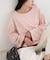【接触冷感/ドット柄あり】フェイクレイヤードシアースラブ刺繍オーバーTee