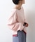 【接触冷感/ドット柄あり】フェイクレイヤードシアースラブ刺繍オーバーTee