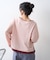 【接触冷感/ドット柄あり】フェイクレイヤードシアースラブ刺繍オーバーTee