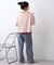 【接触冷感/ドット柄あり】フェイクレイヤードシアースラブ刺繍オーバーTee