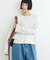 【接触冷感/ドット柄あり】フェイクレイヤードシアースラブ刺繍オーバーTee