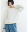 【接触冷感/ドット柄あり】フェイクレイヤードシアースラブ刺繍オーバーTee