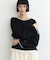【接触冷感/ドット柄あり】フェイクレイヤードシアースラブ刺繍オーバーTee