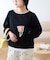 【接触冷感/ドット柄あり】フェイクレイヤードシアースラブ刺繍オーバーTee