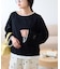 【接触冷感/ドット柄あり】フェイクレイヤードシアースラブ刺繍オーバーTee