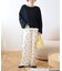 【接触冷感/ドット柄あり】フェイクレイヤードシアースラブ刺繍オーバーTee