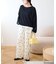 【接触冷感/ドット柄あり】フェイクレイヤードシアースラブ刺繍オーバーTee