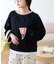 【接触冷感/ドット柄あり】フェイクレイヤードシアースラブ刺繍オーバーTee