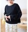 【接触冷感/ドット柄あり】フェイクレイヤードシアースラブ刺繍オーバーTee