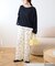 【接触冷感/ドット柄あり】フェイクレイヤードシアースラブ刺繍オーバーTee