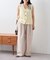 【接触冷感/5サイズ展開】テックリネンウエスト紐ベルトワイドイージースラックス