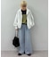 【美脚見え/3サイズ展開】柔らかルーズフレアイージーデニム
