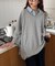 【WEB限定/大人見え】襟配色カラーシアースラブワイドラガーロンTee
