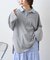 【WEB限定/大人見え】襟配色カラーシアースラブワイドラガーロンTee