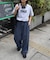 【ユニセックス】【接触冷感】ジャガードタックストレートパンツ