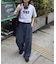 【ユニセックス】【接触冷感】ジャガードタックストレートパンツ