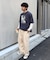 【ユニセックス】【接触冷感】ジャガードタックストレートパンツ
