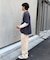 【ユニセックス】【接触冷感】ジャガードタックストレートパンツ