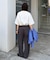 【ユニセックス】【接触冷感】ジャガードタックストレートパンツ