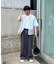 【ユニセックス】【接触冷感】ジャガードタックストレートパンツ