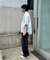 【ユニセックス】【接触冷感】ジャガードタックストレートパンツ