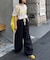 【UNISEX】【プラスサイズあり】接触冷感配色ステッチカーブパンツ