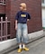 【UNISEX】デニムハーフカーゴパンツ
