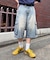 【UNISEX】デニムハーフカーゴパンツ