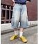 【UNISEX】デニムハーフカーゴパンツ