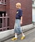 【UNISEX】デニムハーフカーゴパンツ