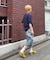 【UNISEX】デニムハーフカーゴパンツ