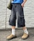 【UNISEX】デニムハーフカーゴパンツ