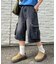 【UNISEX】デニムハーフカーゴパンツ