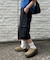 【UNISEX】デニムハーフカーゴパンツ