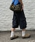 【UNISEX】デニムハーフカーゴパンツ