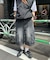 【UNISEX】デニムハーフカーゴパンツ