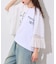 【etsinta】袖レースリメイク切替カレッジTee